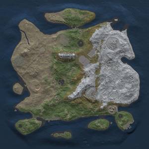 Thumbnail Rust Map: Procedural Map, Size: 3500, Seed: 775167865, 15 Monuments