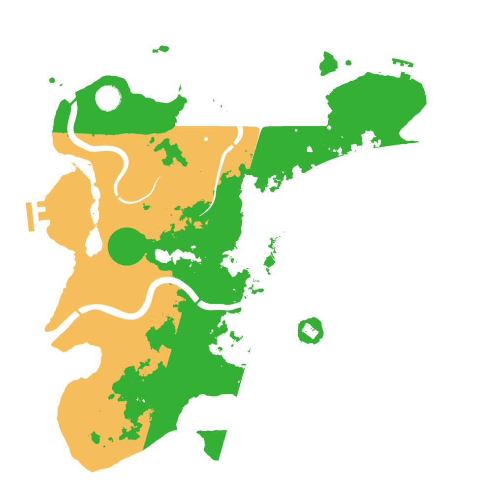 Biome Rust Map: Procedural Map, Size: 3500, Seed: 97715124
