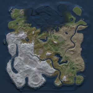 Thumbnail Rust Map: Procedural Map, Size: 4000, Seed: 189, 15 Monuments