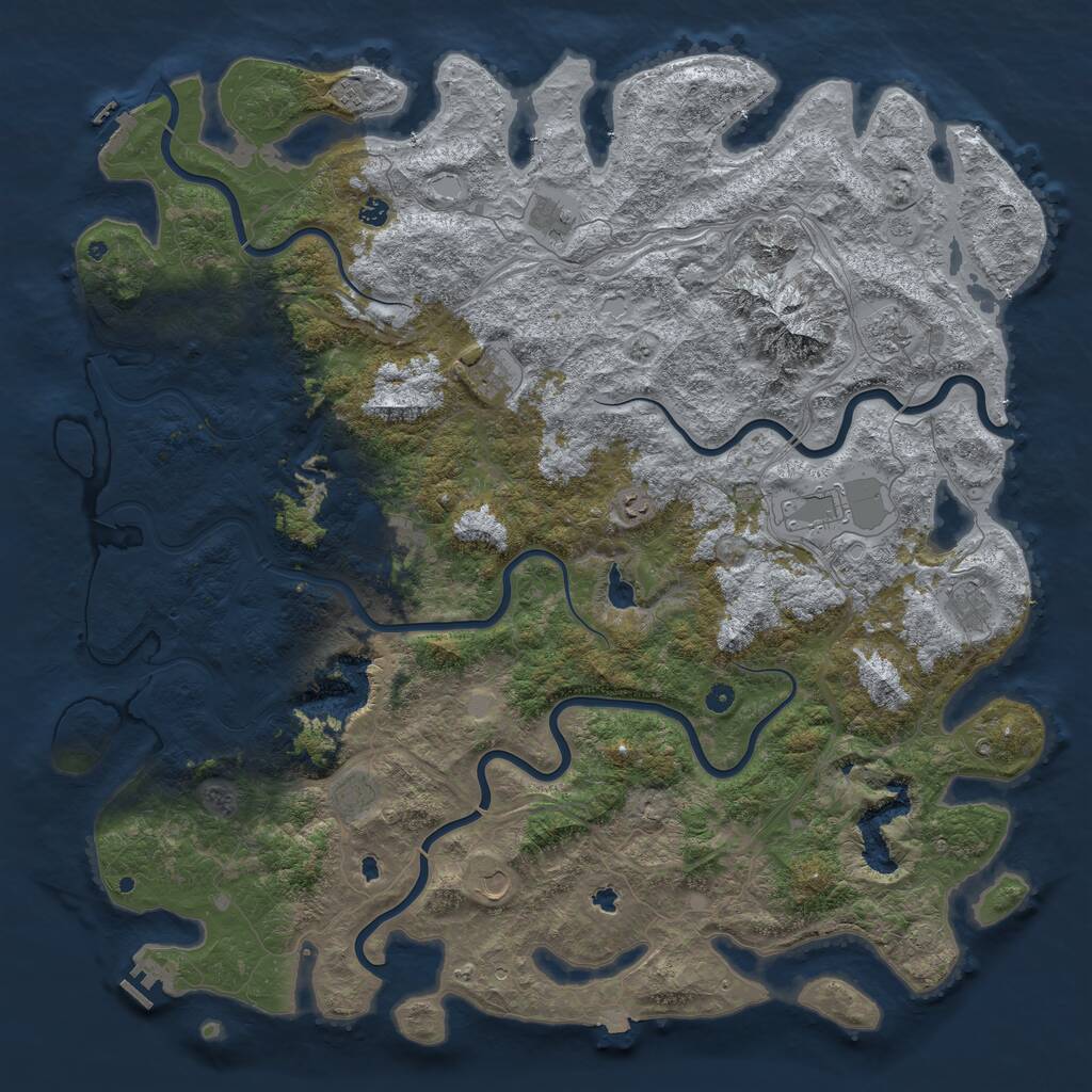Rust Map: Procedural Map, Size: 5700, Seed: 1584446782, 17 Monuments