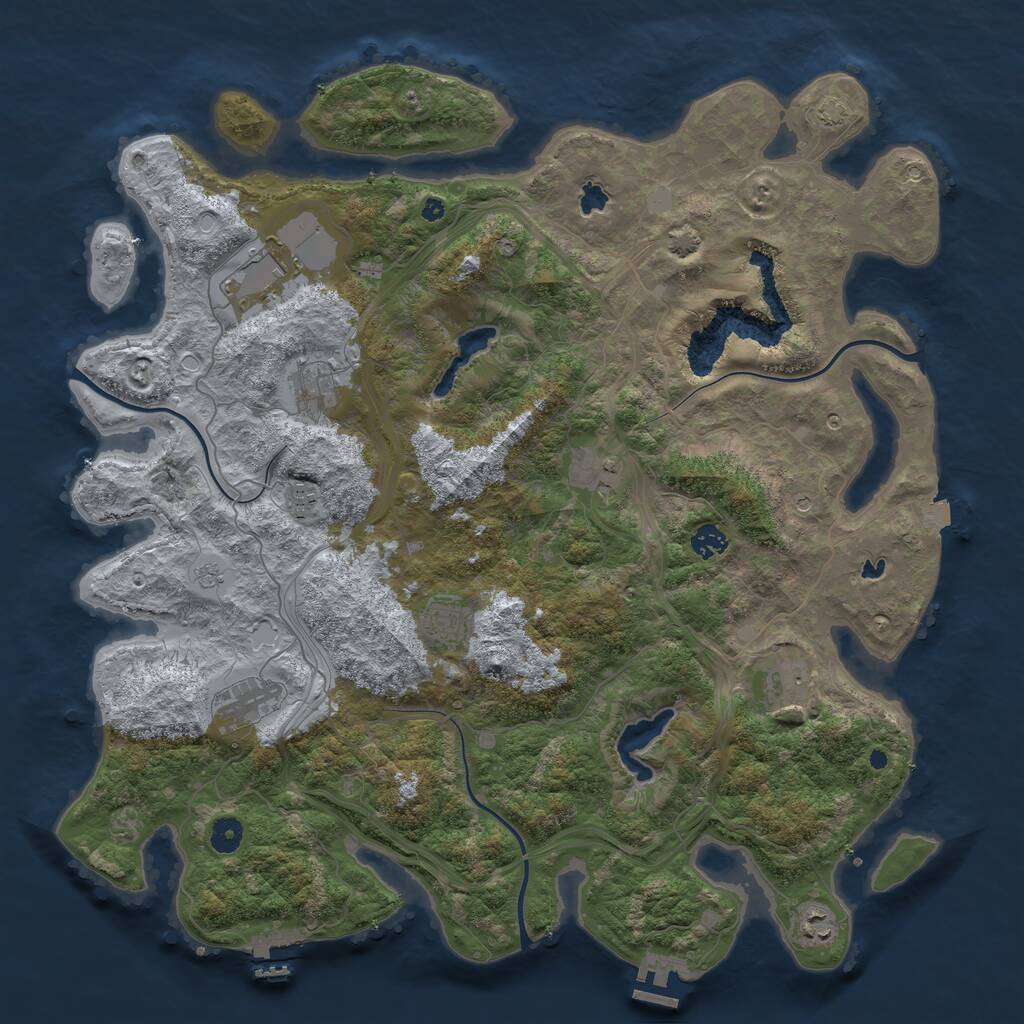 Rust Map: Procedural Map, Size: 4500, Seed: 202215, 15 Monuments
