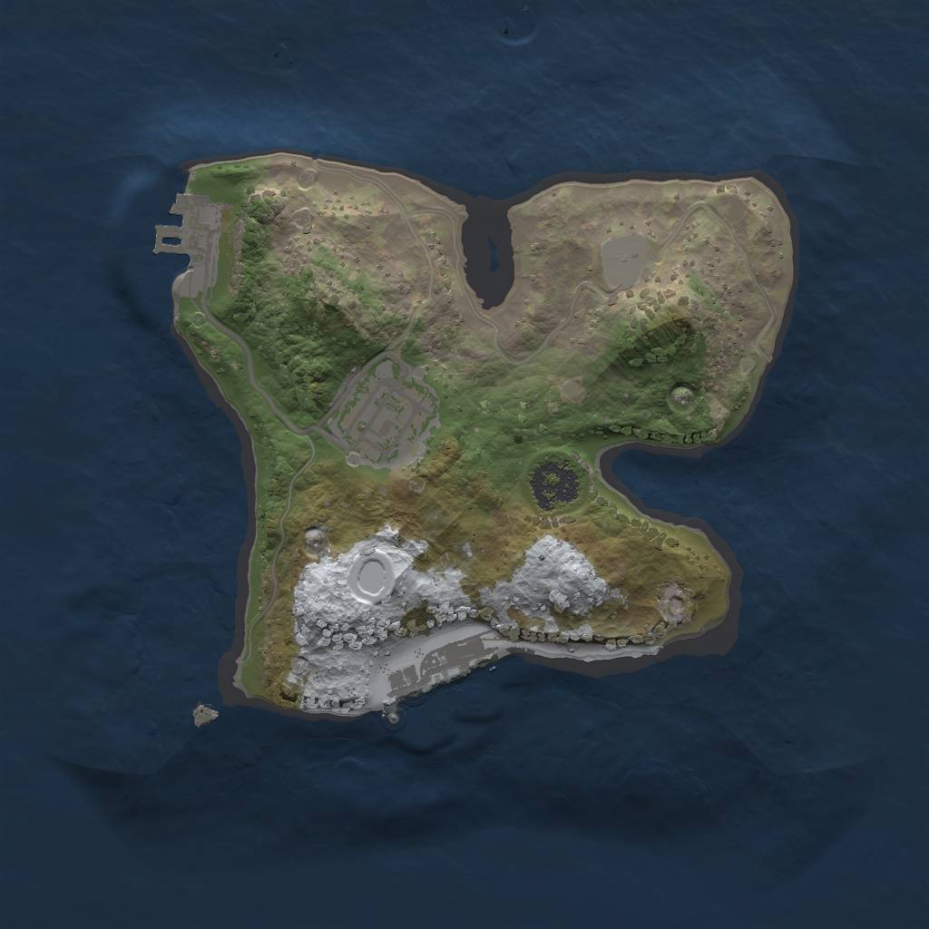 Rust Map: Procedural Map, Size: 2000, Seed: 1111480885, 8 Monuments