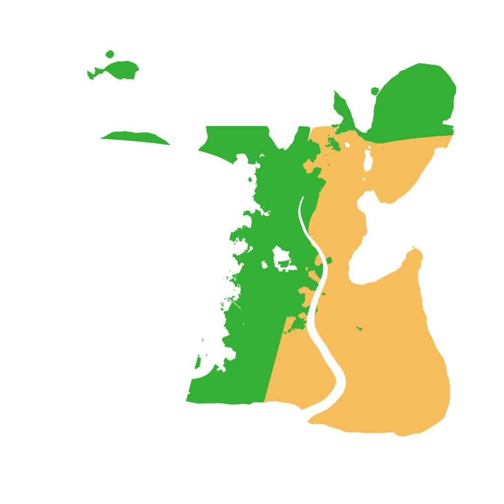 Biome Rust Map: Procedural Map, Size: 2500, Seed: 1842737855