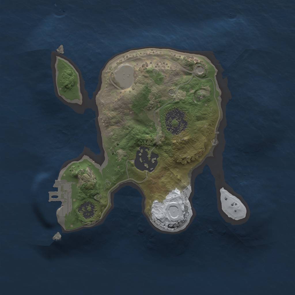 Rust Map: Procedural Map, Size: 1800, Seed: 990666, 7 Monuments