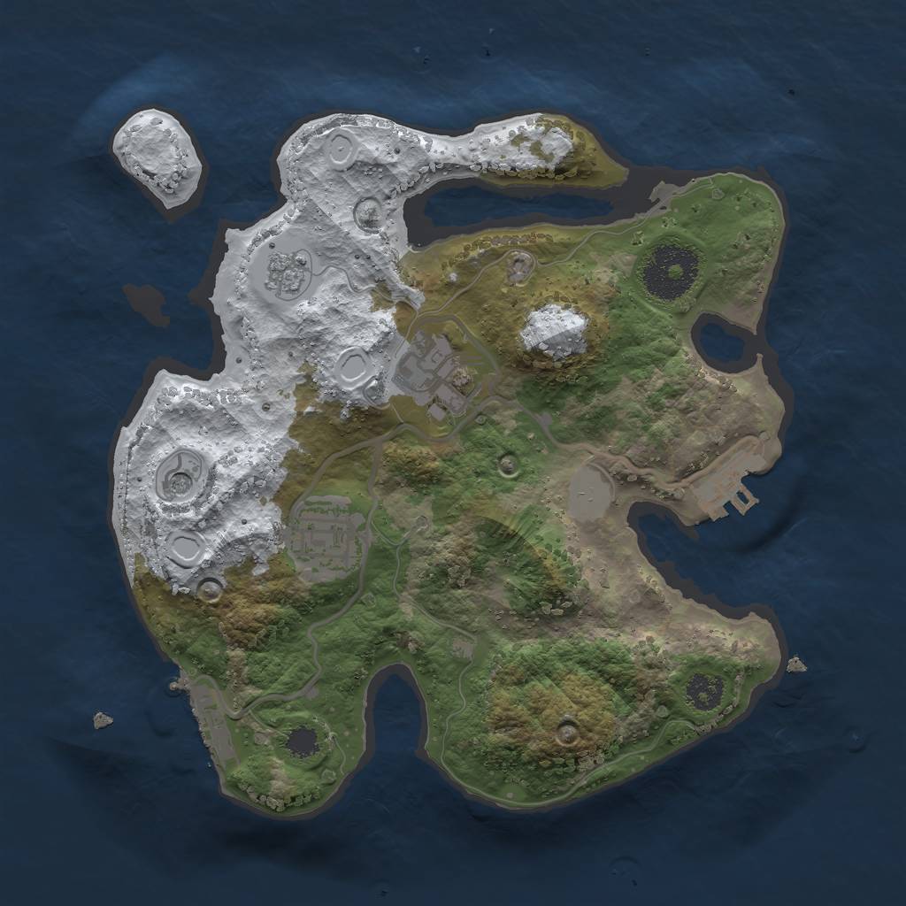 Rust Map: Procedural Map, Size: 2500, Seed: 1751718289, 11 Monuments