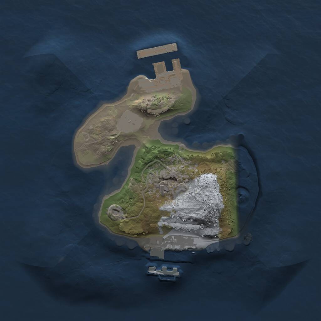 Rust Map: Procedural Map, Size: 1600, Seed: 1775304158, 3 Monuments