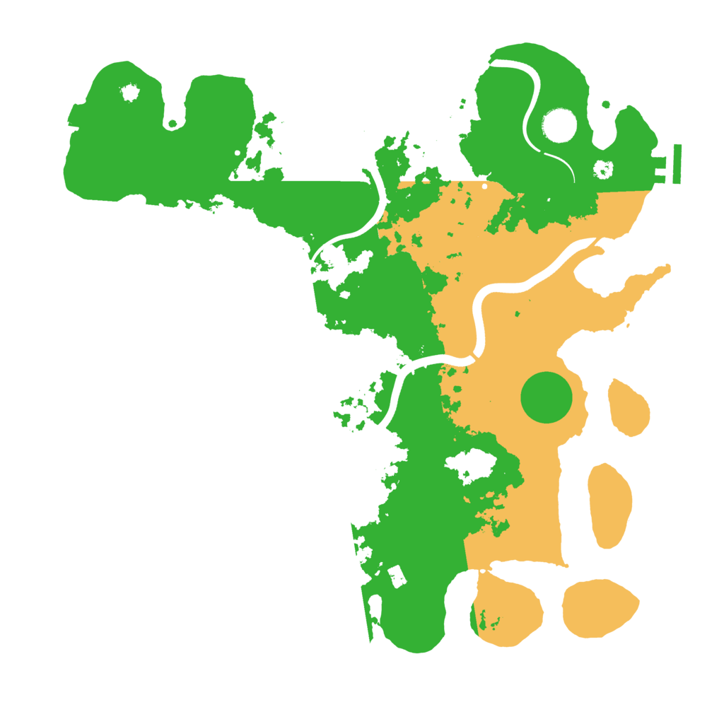 Biome Rust Map: Procedural Map, Size: 3700, Seed: 2035103470