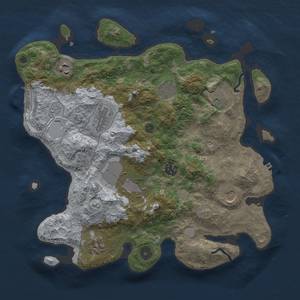 Thumbnail Rust Map: Procedural Map, Size: 3500, Seed: 1345100424, 16 Monuments