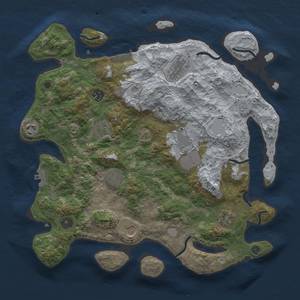 Thumbnail Rust Map: Procedural Map, Size: 3750, Seed: 1980434995, 17 Monuments