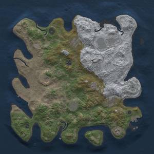 Thumbnail Rust Map: Procedural Map, Size: 3700, Seed: 1238358140, 18 Monuments