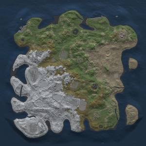 Thumbnail Rust Map: Procedural Map, Size: 3850, Seed: 969926669, 19 Monuments