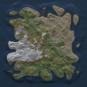 Thumbnail Rust Map: Procedural Map, Size: 3850, Seed: 1166902065, 17 Monuments