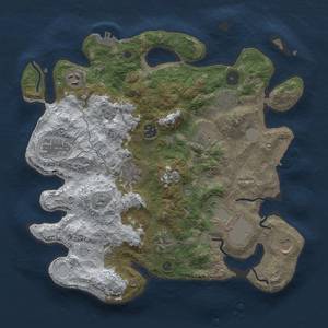 Thumbnail Rust Map: Procedural Map, Size: 3500, Seed: 35483, 19 Monuments