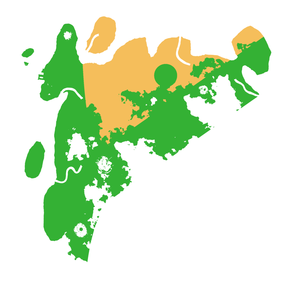 Biome Rust Map: Procedural Map, Size: 3500, Seed: 40085845