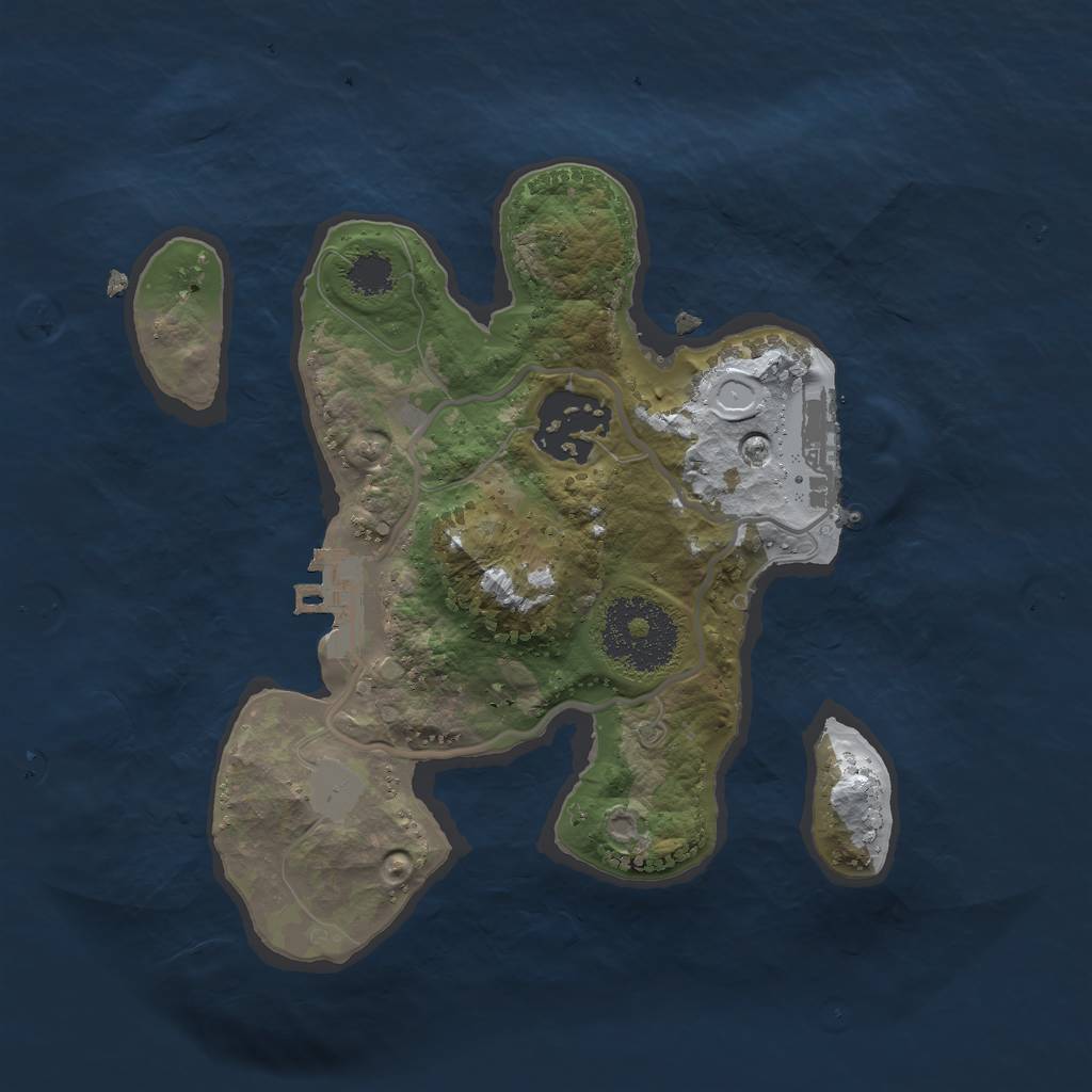 Rust Map: Procedural Map, Size: 2200, Seed: 831278395, 8 Monuments