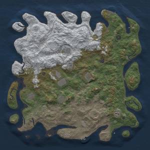 Thumbnail Rust Map: Procedural Map, Size: 4500, Seed: 777888999, 18 Monuments