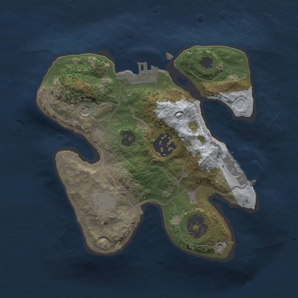 Rust Map: Procedural Map, Size: 2000, Seed: 11214, 9 Monuments