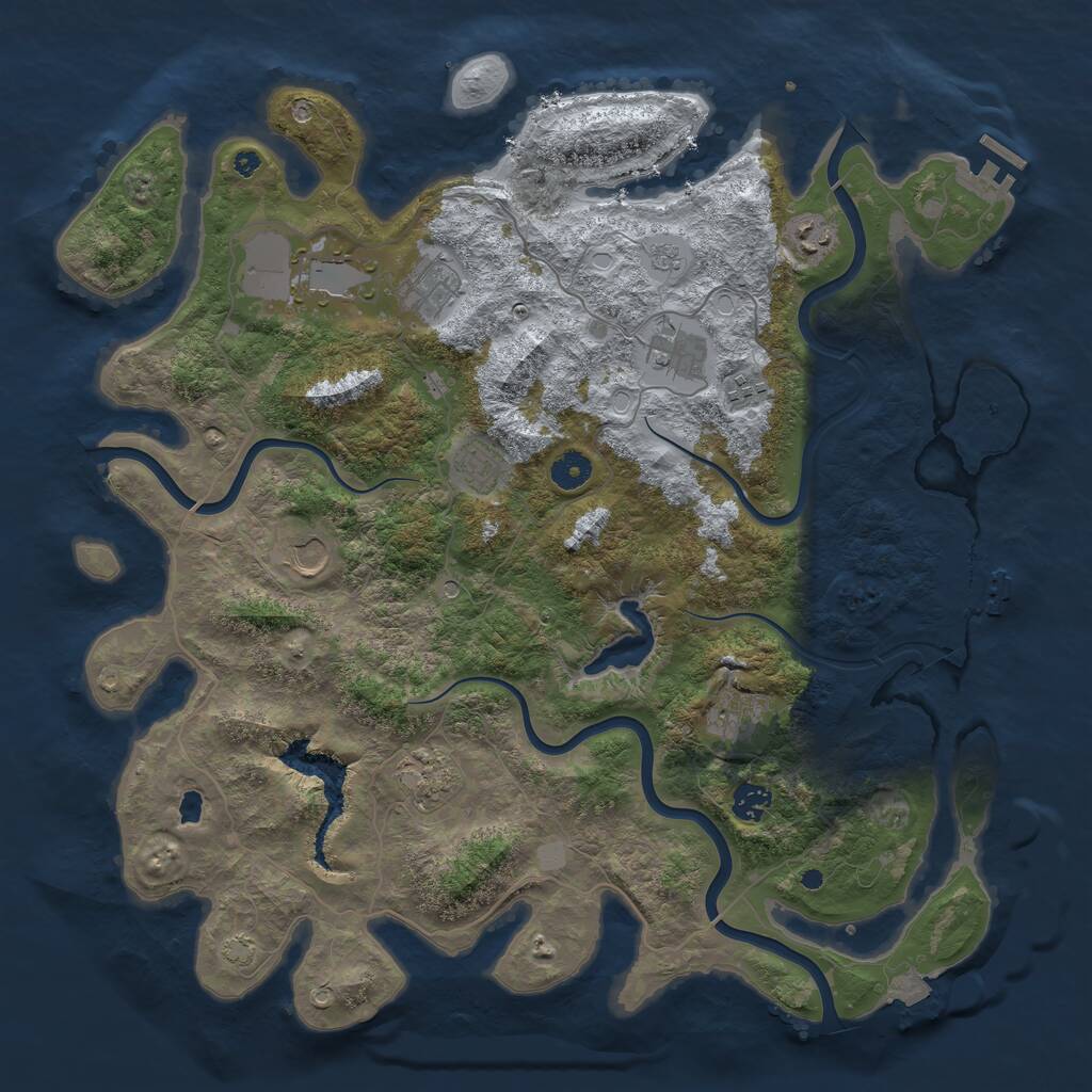 Rust Map: Procedural Map, Size: 4240, Seed: 979797, 16 Monuments