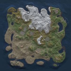 Thumbnail Rust Map: Procedural Map, Size: 4000, Seed: 428537491, 19 Monuments