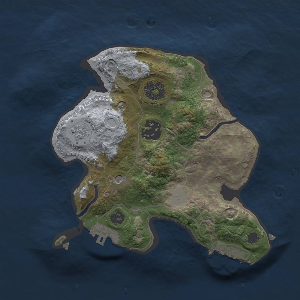 Rust Map: Procedural Map, Size: 2200, Seed: 669588445, 10 Monuments