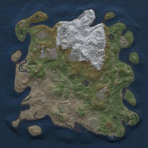 Thumbnail Rust Map: Procedural Map, Size: 3850, Seed: 1088036998, 19 Monuments