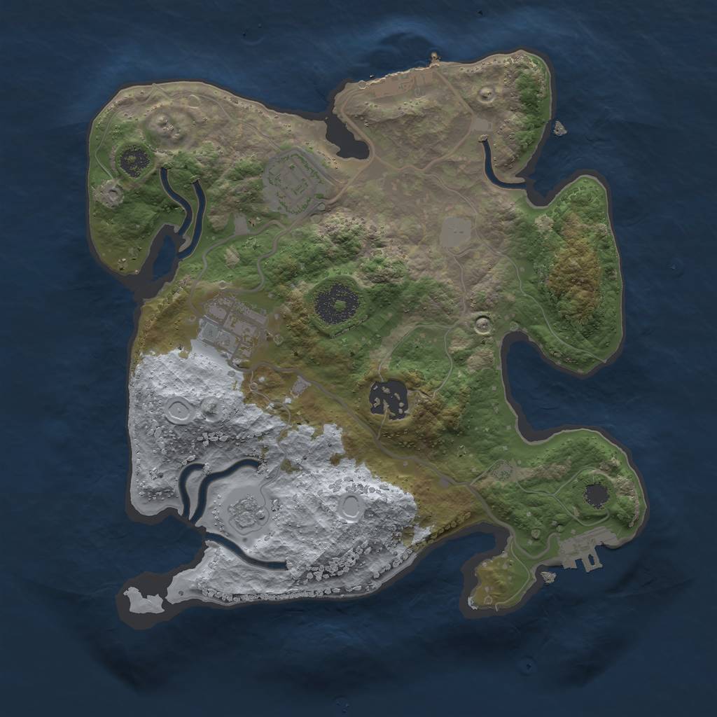 Rust Map: Procedural Map, Size: 2600, Seed: 2800, 11 Monuments