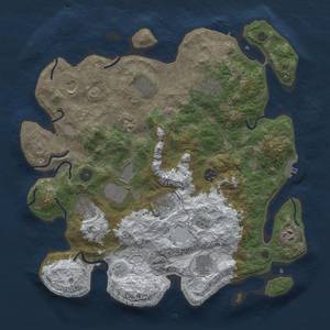 Thumbnail Rust Map: Procedural Map, Size: 3850, Seed: 390661590, 20 Monuments