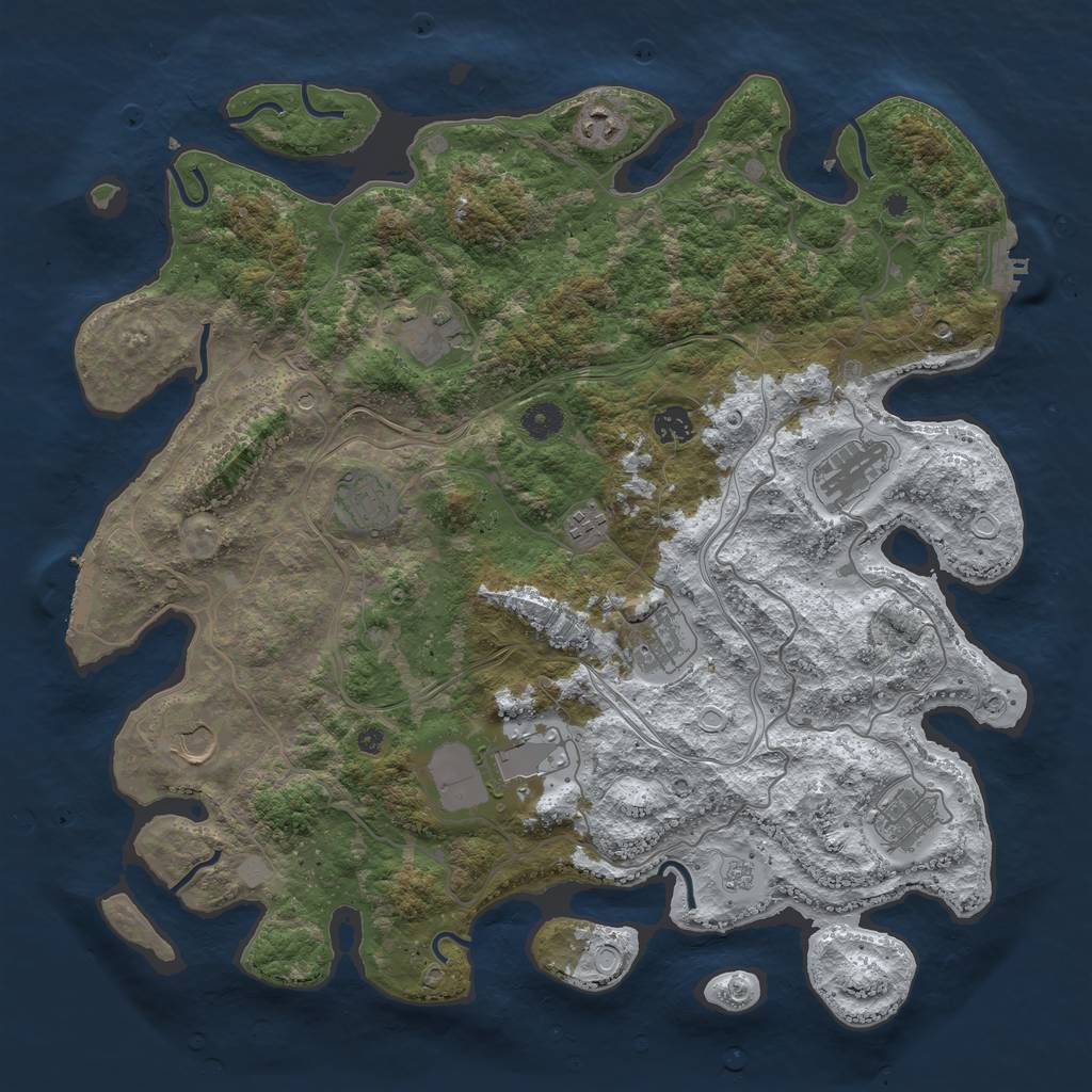 Rust Map: Procedural Map, Size: 4250, Seed: 82246, 19 Monuments