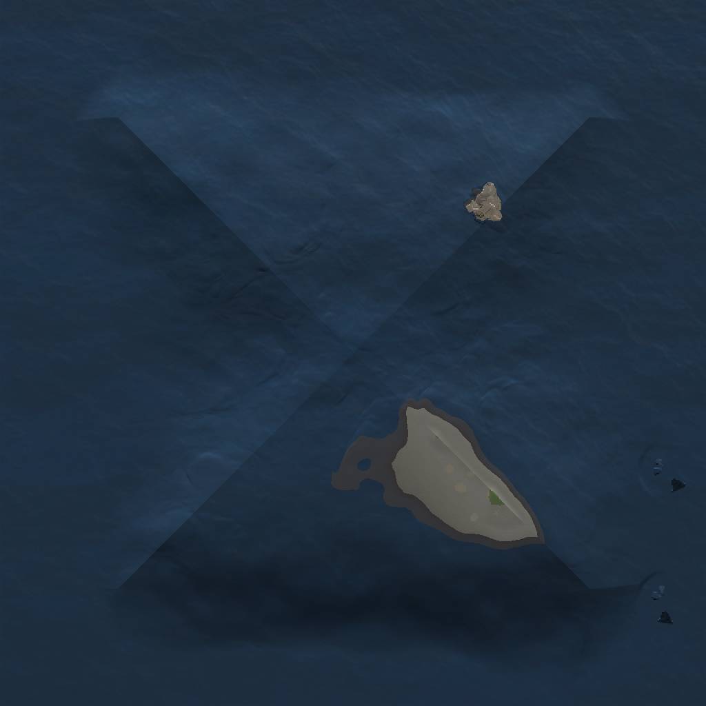 Rust Map: Procedural Map, Size: 1000, Seed: 497, 3 Monuments