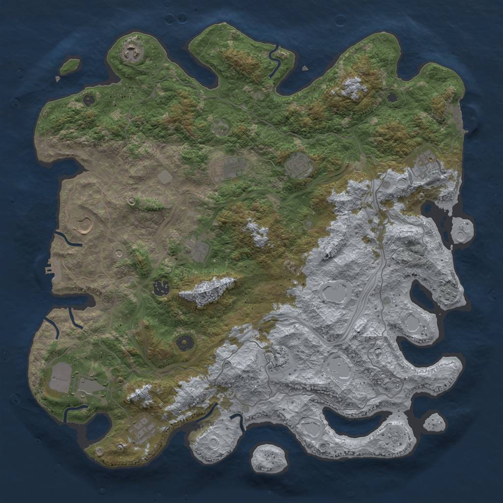 Rust Map: Procedural Map, Size: 4500, Seed: 10062022, 20 Monuments