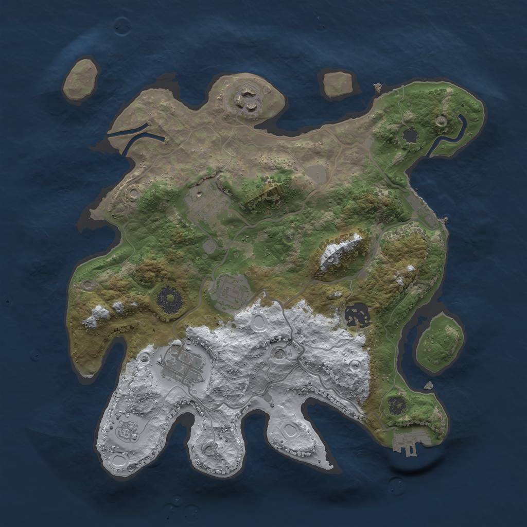 Rust Map: Procedural Map, Size: 3000, Seed: 97, 14 Monuments