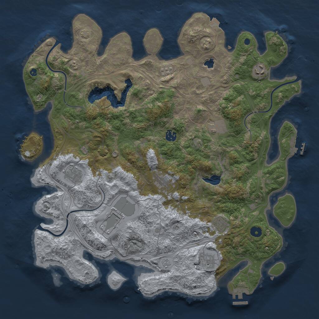 Rust Map: Procedural Map, Size: 4250, Seed: 655186768, 15 Monuments