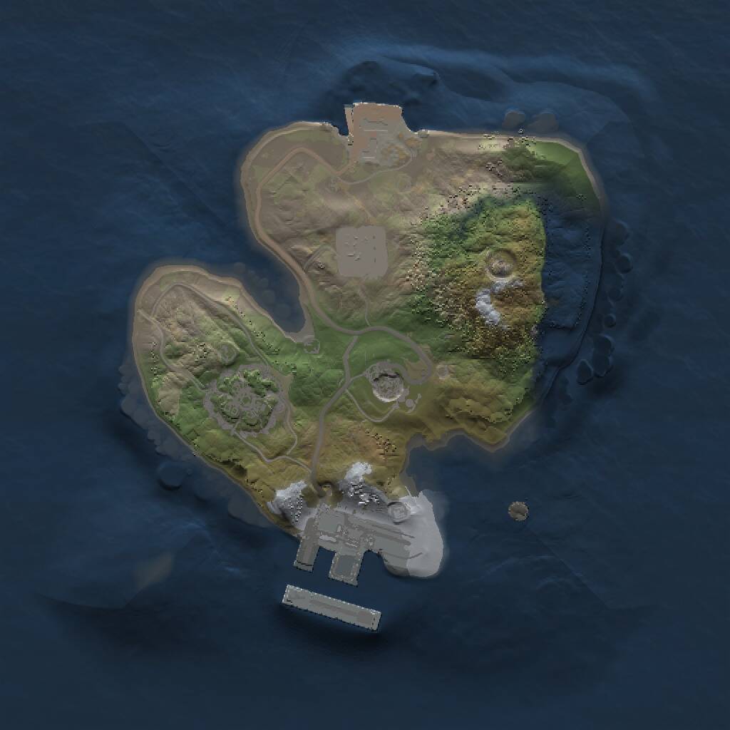 Rust Map: Procedural Map, Size: 1500, Seed: 444441, 4 Monuments