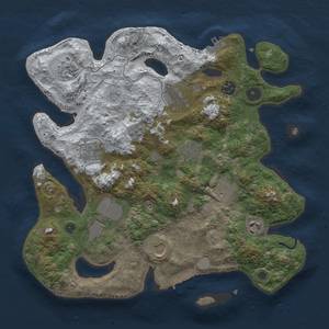Thumbnail Rust Map: Procedural Map, Size: 3500, Seed: 679608248, 19 Monuments