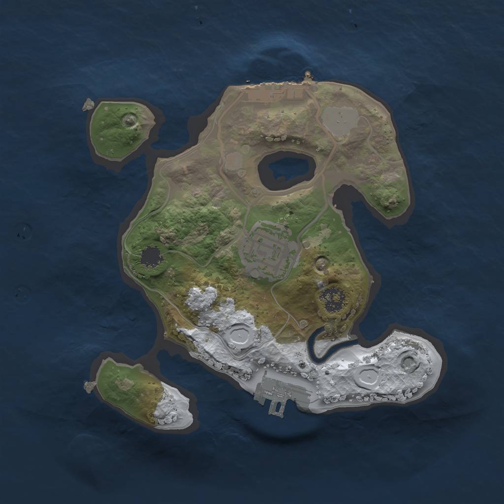 Rust Map: Procedural Map, Size: 2000, Seed: 1760746722, 8 Monuments