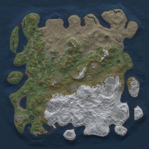 Thumbnail Rust Map: Procedural Map, Size: 4500, Seed: 6748, 20 Monuments