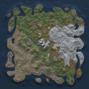 Thumbnail Rust Map: Procedural Map, Size: 5000, Seed: 54735657, 18 Monuments