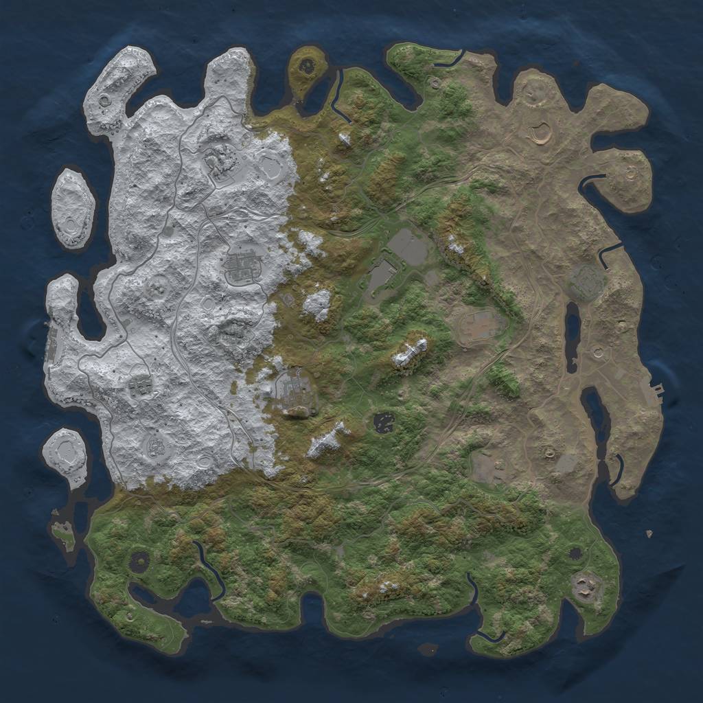 Rust Map: Procedural Map, Size: 4800, Seed: 552941800, 20 Monuments