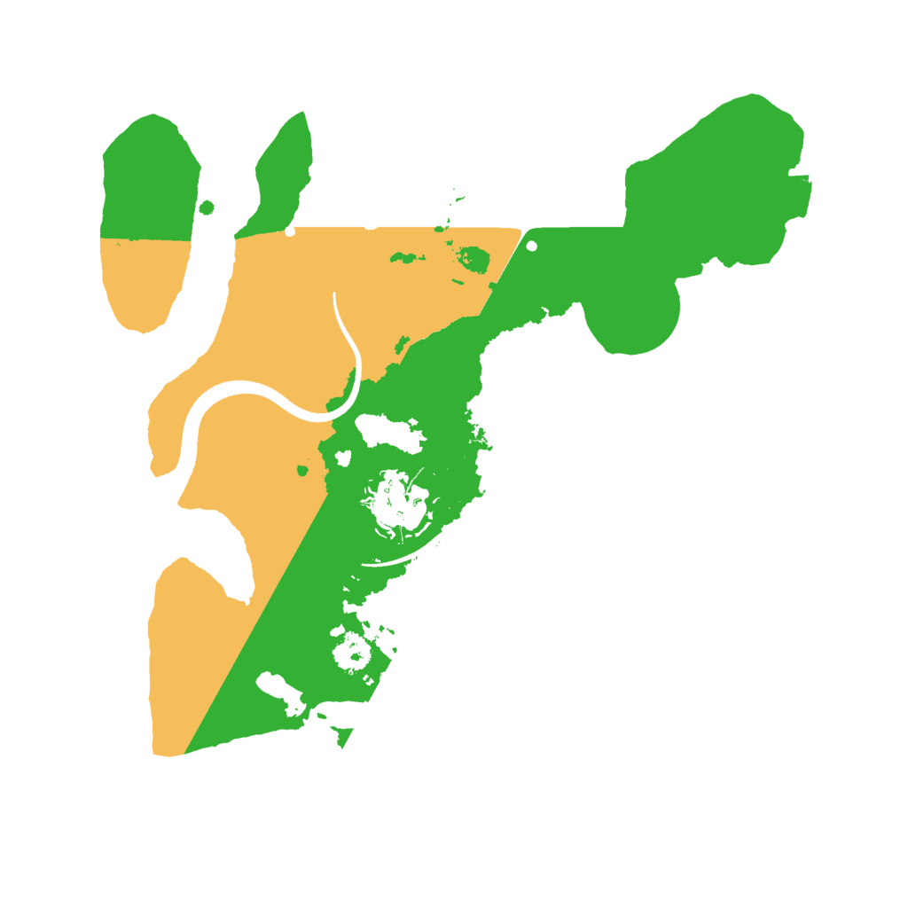 Biome Rust Map: Procedural Map, Size: 2500, Seed: 43214