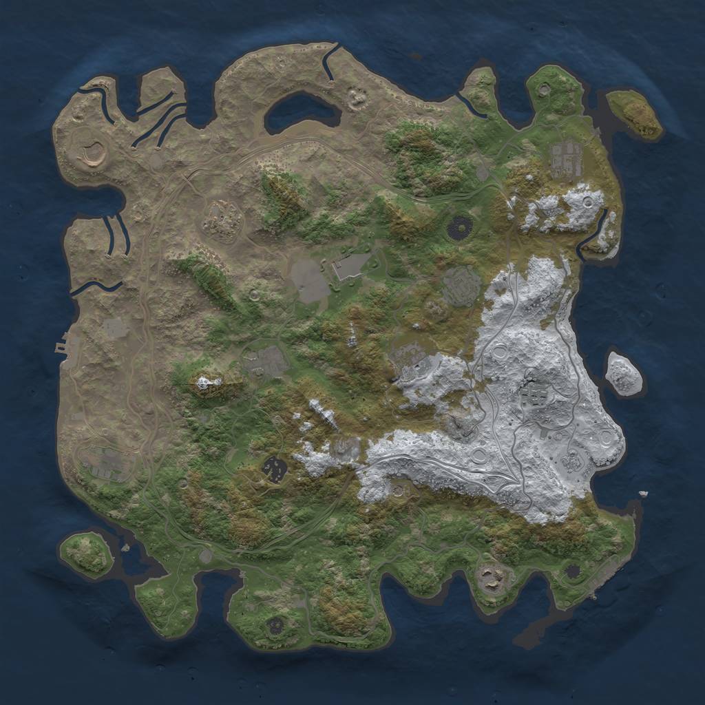 Rust Map: Procedural Map, Size: 4250, Seed: 590797782, 20 Monuments