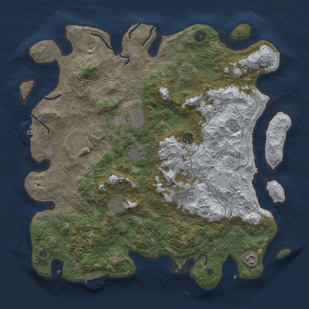 Rust Map: Procedural Map, Size: 4250, Seed: 7934131, 19 Monuments