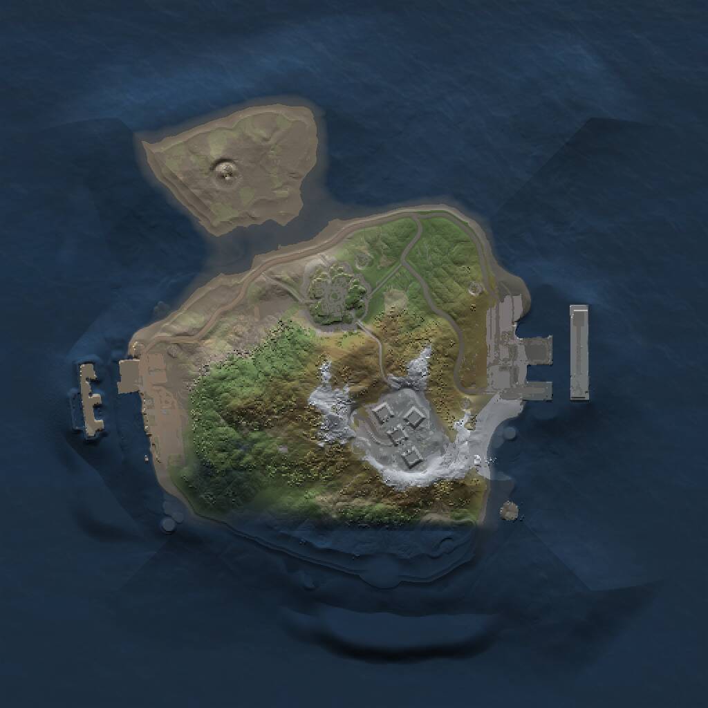 Rust Map: Procedural Map, Size: 1500, Seed: 64, 5 Monuments