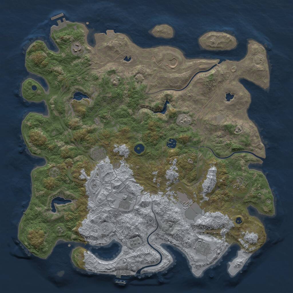 Rust Map: Procedural Map, Size: 4500, Seed: 575001776, 15 Monuments