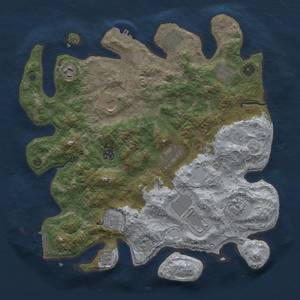 Thumbnail Rust Map: Procedural Map, Size: 3850, Seed: 160099852, 19 Monuments