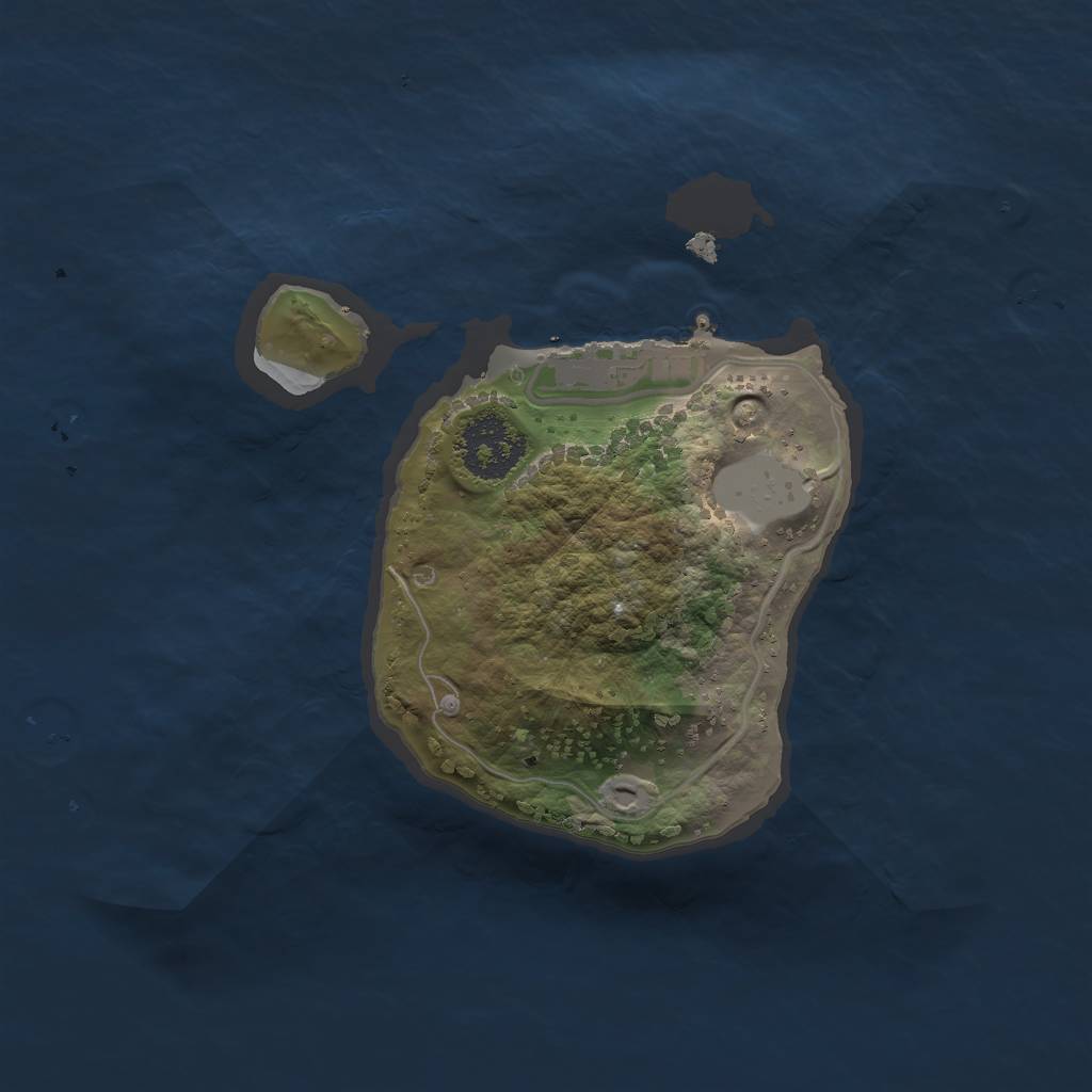 Rust Map: Procedural Map, Size: 1750, Seed: 100, 6 Monuments