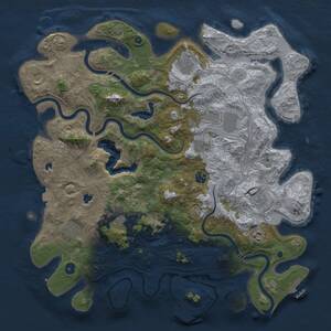 Thumbnail Rust Map: Procedural Map, Size: 4500, Seed: 226, 16 Monuments