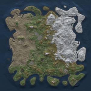 Thumbnail Rust Map: Procedural Map, Size: 4500, Seed: 226, 17 Monuments