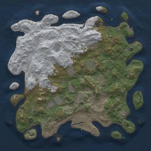 Thumbnail Rust Map: Procedural Map, Size: 4500, Seed: 56432, 19 Monuments