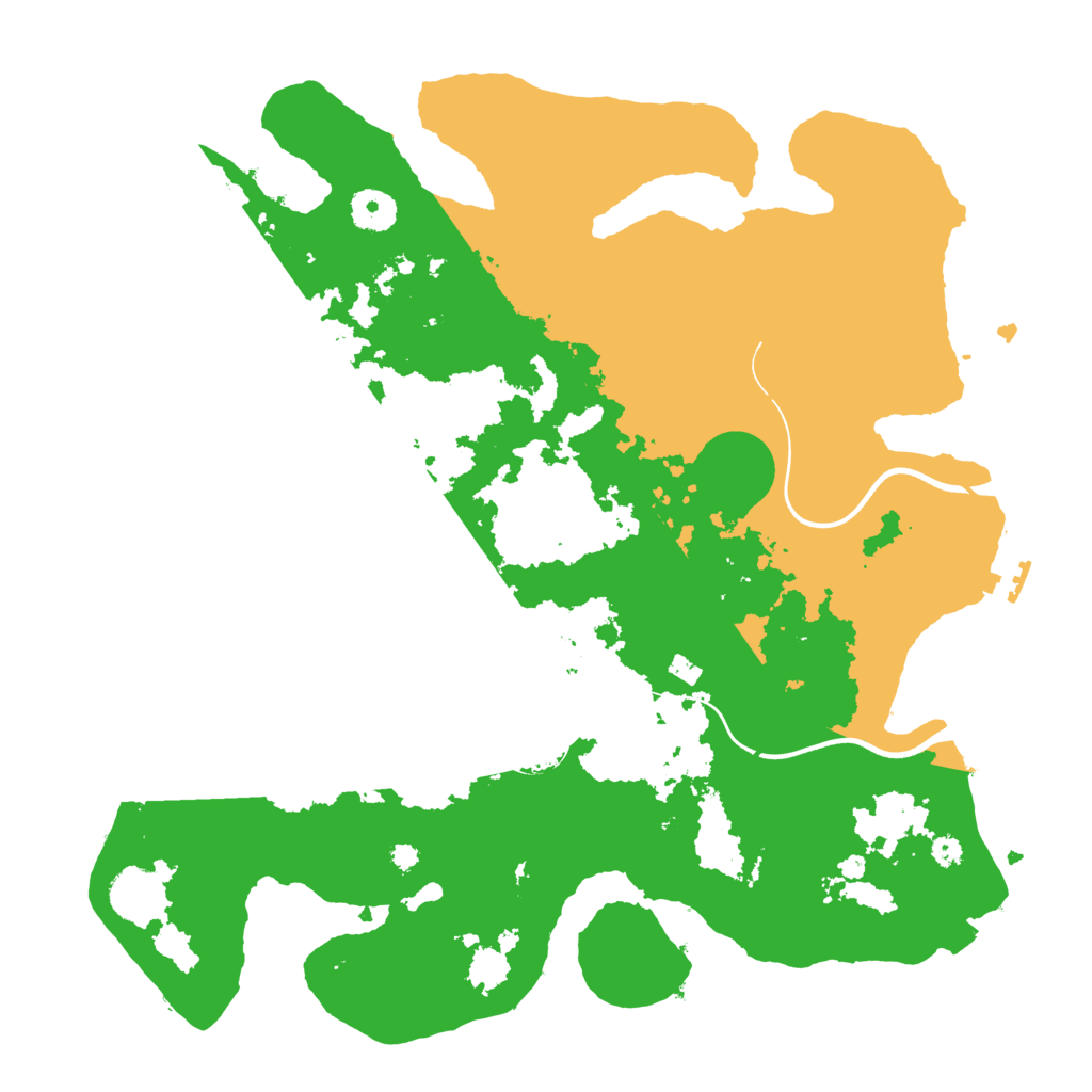 Biome Rust Map: Procedural Map, Size: 3700, Seed: 98495