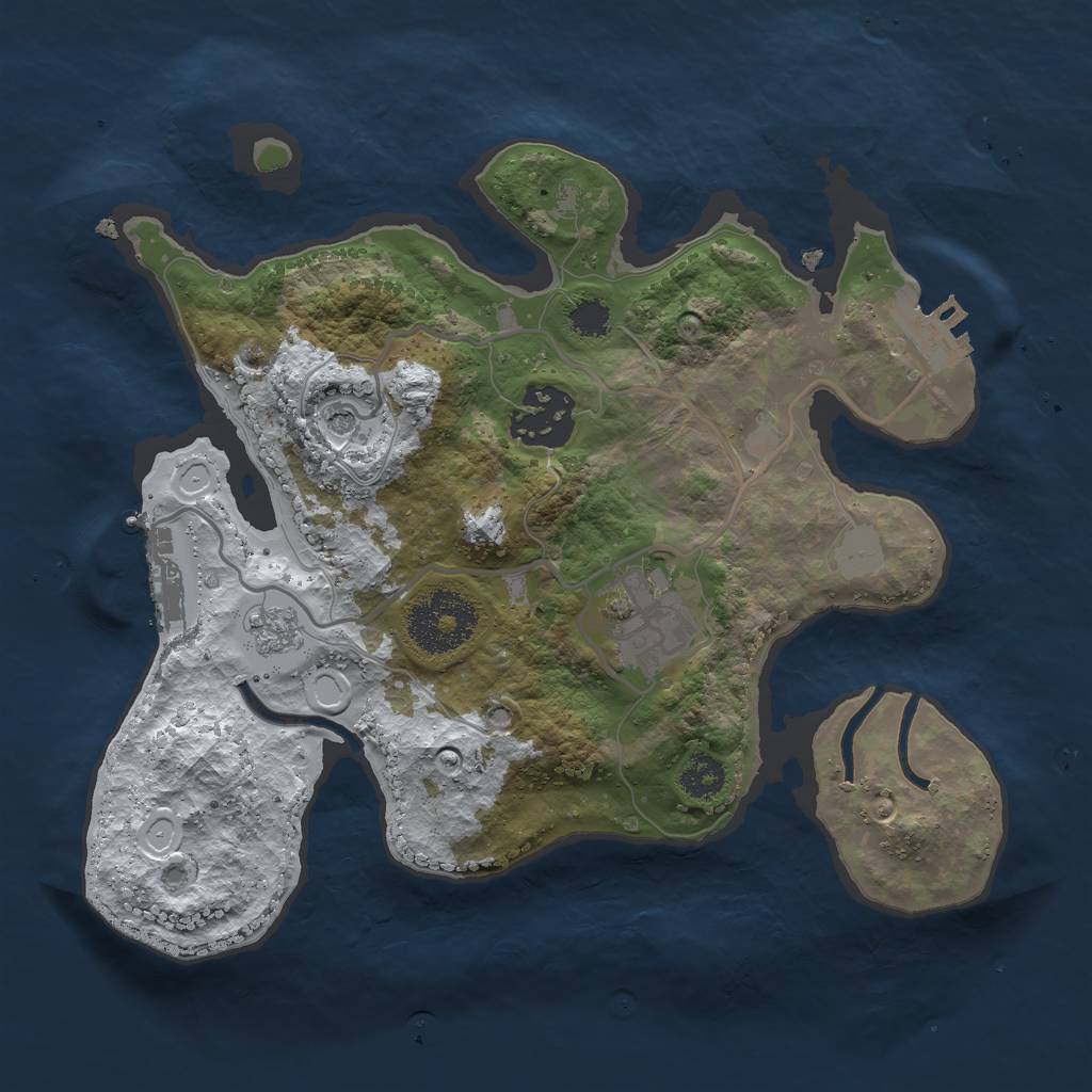 Rust Map: Procedural Map, Size: 2514, Seed: 13830, 11 Monuments